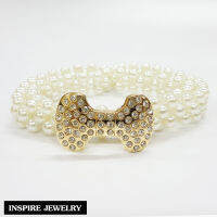 Inspire Jewelry ,เข็มขัดมุกสวยงาม สามารถปรับ size ได้ งานแฟชั่น