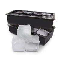 ถาดทำน้ำแข็งซิลิโคน สีดำ 8 ช่อง BIG ICE CUBES TRAY-BLACK