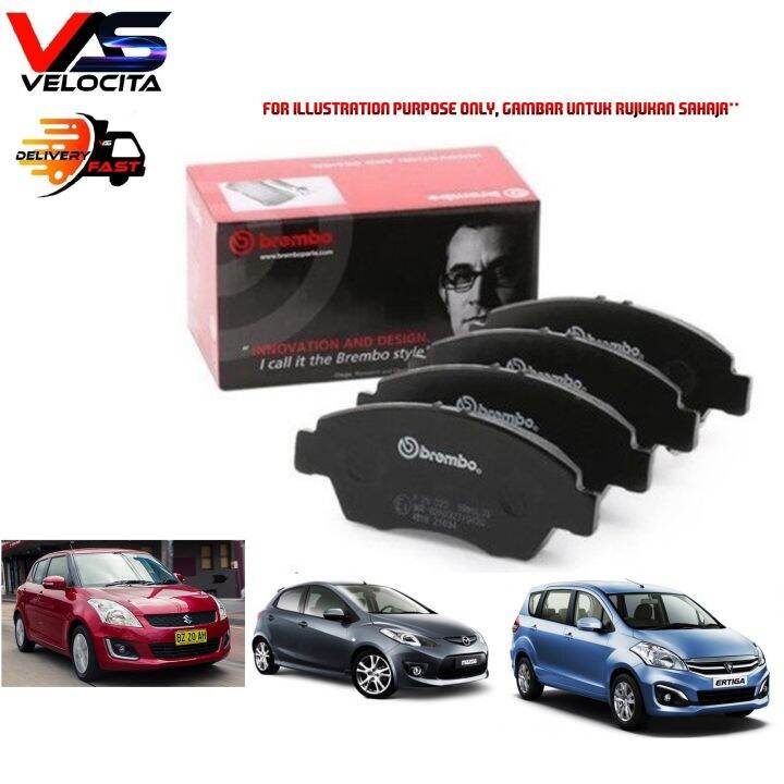 BREMBO FRONT BRAKE PADS FORD FIESTA SUZUKI SWIFT 1.4 20112017 AZF414