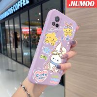 JIUMOO เคสสำหรับ Vivo S9 S9e ลายการ์ตูนกระต่ายดาวบางดีไซน์ใหม่นิ่มบางเคสมือถือเคสขอบสี่เหลี่ยมด้านข้างบางลวดลายเคสซิลิโคนนิ่มเคสป้องกันการกระแทก