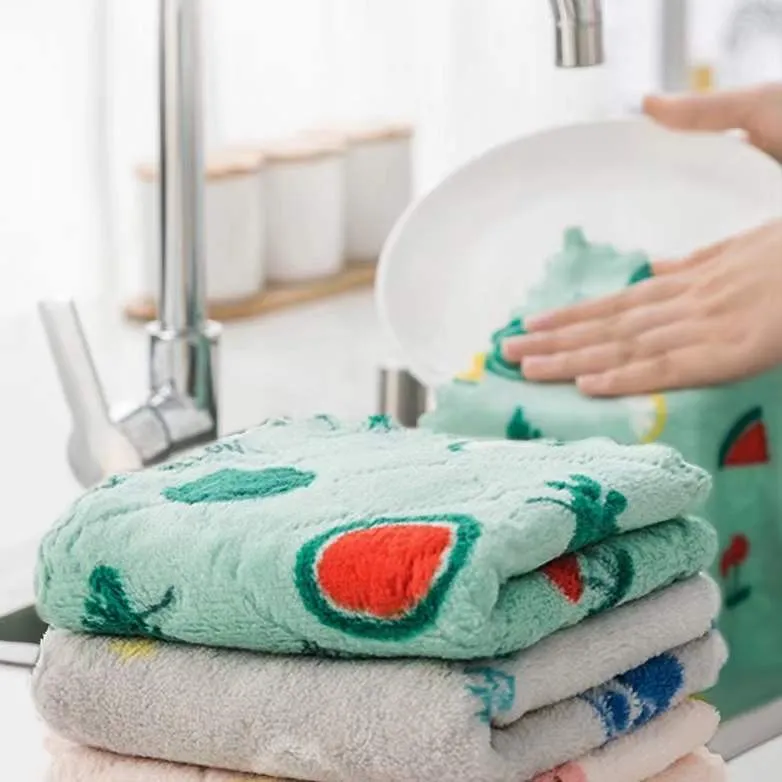 Diya New Style Cartoon Microfiber Absorbent Dishwashing Cloth Kitchen  Cleaning Towel | Lazada PH