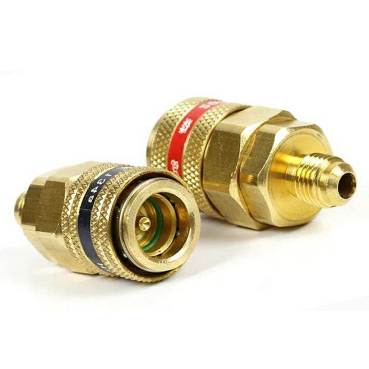 ข้อต่อ-r134a-quick-coupler-วัดน้ำยาแอร์-รถยนต์-hongsen-คอปเปอร์ต่อแปลงเพื่อวัดระดับน้ำยาแอร์ในรถยนต์รุ่นใหม่