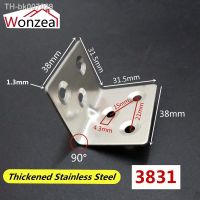 ✔✕  6 holes Thickened Stainless Steel Angle Corner Right Angle Bracket Metal Furniture Fittings 90 Degree Frame Board Support