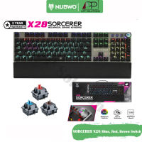 Nubwo X28KEYBOARD(คียบอร์ด)Gaming รุ่นSORCERER X28(Blue, Red, Brown)-APP Solution