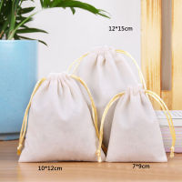 Jk3u 1Pcs 14สีหรูหราเชือกกำมะหยี่กระเป๋ากำมะหยี่เครื่องประดับ Baggie ถุงขนมถุงซานตาใหม่นุ่มทนทานแบบพกพา