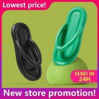 New 2023 Summer Eva Pool Flip Flops Woman Clip Toe Soft Bottom Pillow Slippers for Women Platform Non-Slip Beach Slides Sandals