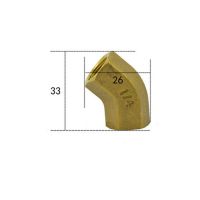 1/4 NPT Equal Female Brass 45 Degree Elbow Pipe Fitting Coupler Connector Water Gas Oil