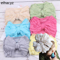 10pcslot Oversize Lace Bow Headband Wide Soft Flower Hairband Girls Headwear Children Bow Knot Turban Newborn Infant Headwrap