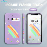 ZeroQiQi เคสสำหรับ Realme 11 5G Realme 11 Pro 5G Realme 11 Pro + 5G Realme Narzo 60 5G ใหม่เคสลายการ์ตูนผู้หญิงยิ้มสายรุ้งดีไซน์ขอบซิลิโคนเต็มกล้องปกป้องเคส