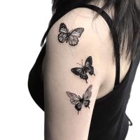 Tattoo Sticker Waterproof Men and Women A Layman Black Working Temporary Tattoo Stickers