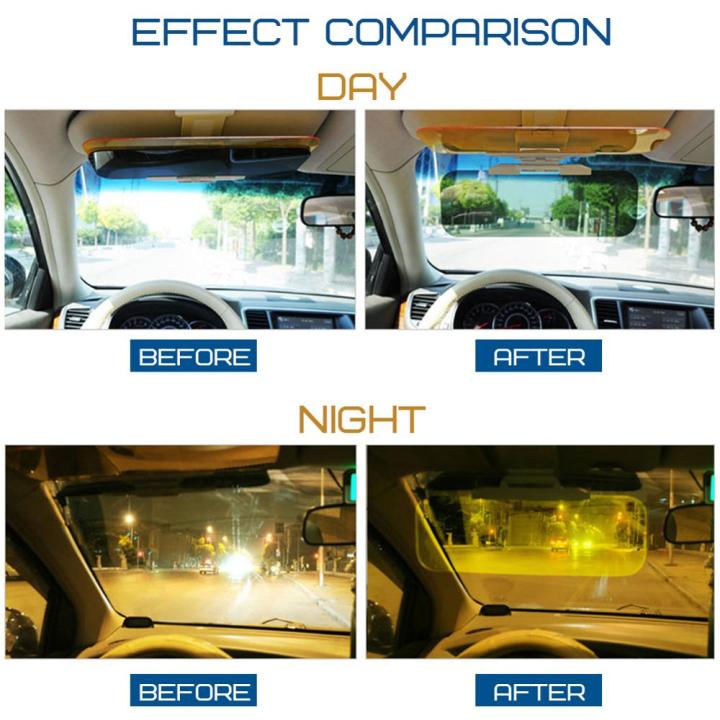 แว่นตาป้องกันแสงแดดกระบังแสงรถยนต์แบบ2-in-1-กระจกกันแสง-uv-สามารถพับเก็บได้มองเห็นภายในการมองเห็นได้ในเวลากลางคืน
