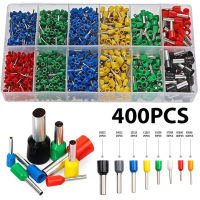 400pcs Tubular Terminal Cord End Wire Connector Electrical Insulated Terminator