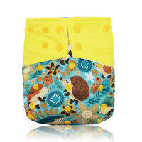 Miababy Hook&amp;Loop OS Pocket Cloth Diaper,with two pockets,waterproof and breathable,for 5-15 kg baby