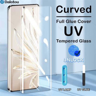 UV Tempered Glass For Huawei P30 Pro P50 P40 Plus Screen Protector On Mate 40 Plus 30 20 Pro Honor 30 Full Glue Protective Film Picture Hangers Hooks
