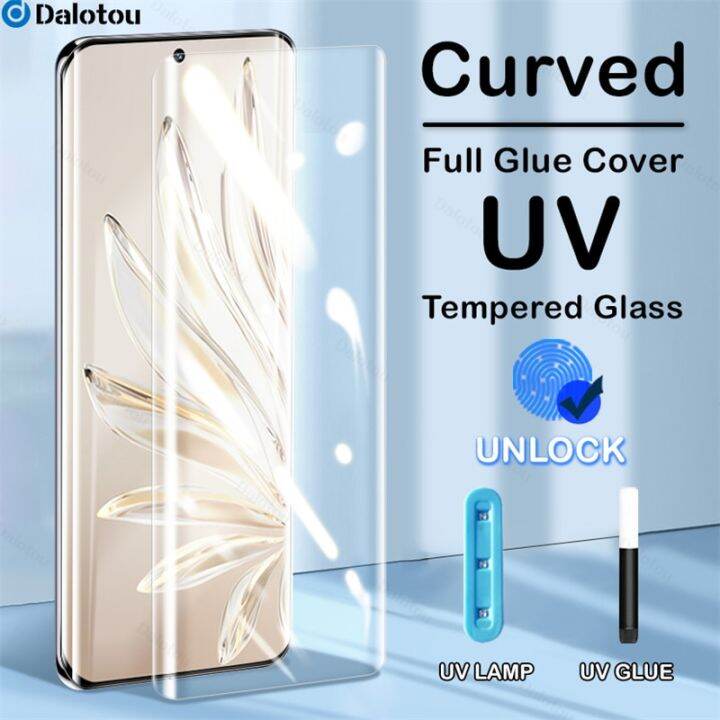 UV Tempered Glass For Huawei P30 Pro P50 P40 Plus Screen Protector On Mate 40 50 Plus 30 20 Pro