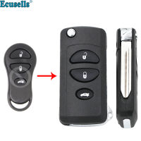 Oibwye เคส Fob ดัดแปลง3ปุ่มพับรีโมกุญแจแบบพลิกสำหรับ Chrysler Dodge Voyager Neon PT Cruiser Remote