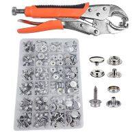 Snap Fastener Kit Adjustable Pliers +Snap Button Set With Snap Button Set For Canvas Boat Covers Haberdashery