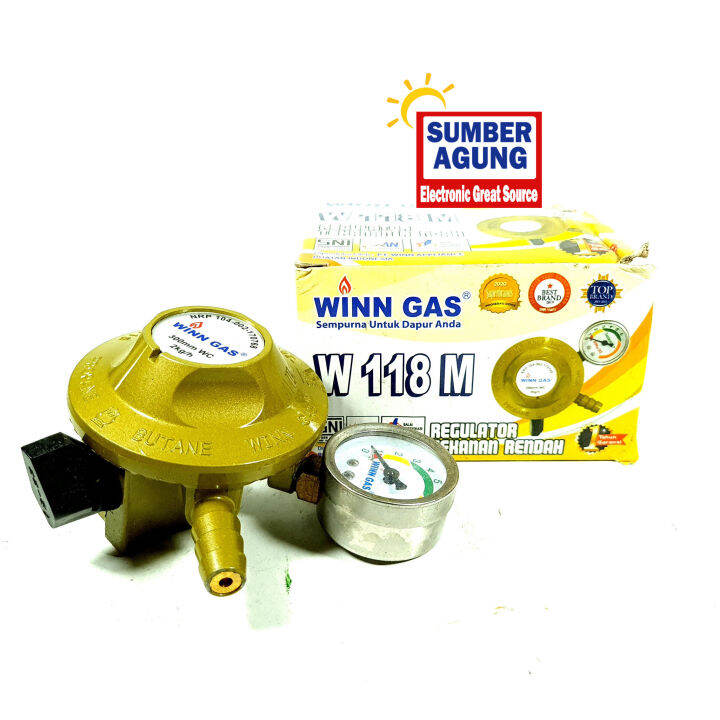 Winn Gas Regulator W118M Tekanan Rendah Untuk Kompor Gas Rumah Dengan