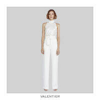 [VALENTIER] FW20 BELTED CREPE STRAIGHT-LEG PANTS กางเกง กางเกงขายาว กางเกงผู้หญิง กางเกงสีพื้น