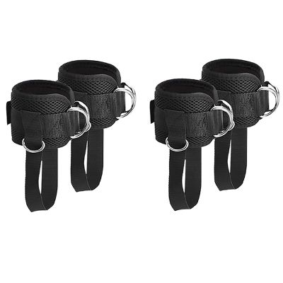 4X Ankle Strap for Cable Machine, Men &amp; Women Thigh Bands Kickback for Workout Hips Trainer Leg Press Muscle Strength
