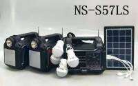 [BROWN TH] ไฟนอนนา หลอดไฟ 4หลอด NS-S57LS SOLAR โซล่าเซลล์ ชุดไฟนอนนา วิทยุ ลำโพง บูลทูธ ไฟฉาย ไฟฉุกเฉิน