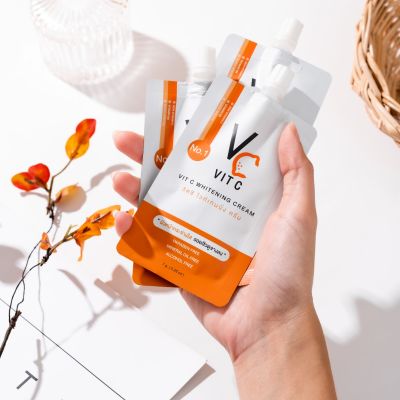 VC Vit C ครีมวิตซีน้องฉัตร แบบซอง 7 กรัม ครีมปัญหาผิวสิว,จุดด่างดำ