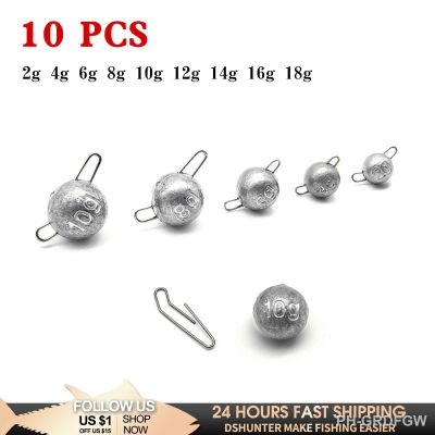【YF】 10 PCS/Lot Hook Aggravated Fishing Cheburashka Sinker  Jig Head Bullet Weights Soft Lure Group 2g-18g Accesories