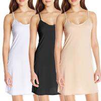 【YF】 Women Solid Sling Dress Casual Spaghetti Short Sleeveless Slips Under Sexy Ladies Vestido Ropa Mujer Lx5