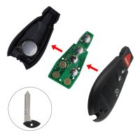 ‘；【。 Car Remote Key Start With Chip 433Mhz 4 Buttons For Dodge Ram 1500 2500 3500 Journey Jeep Commander Dodge Grand Cherokee Caravan