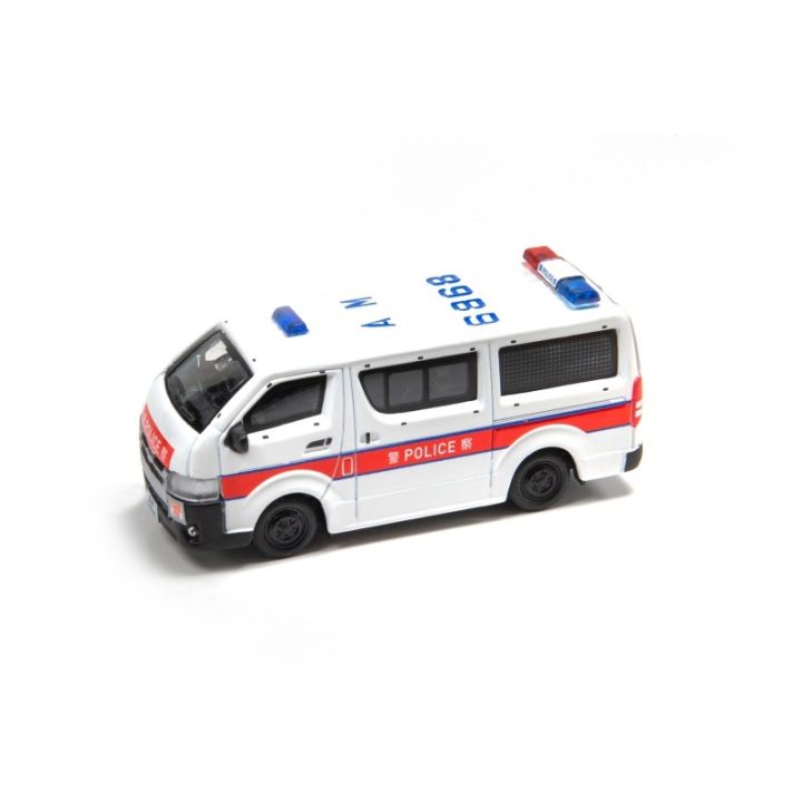 diecast-1-64-car-model-hiace-police-car-model-alloy-toyota-hiace-am6865-simulation-play-vehicle-adult-collection-gifts-for-boys