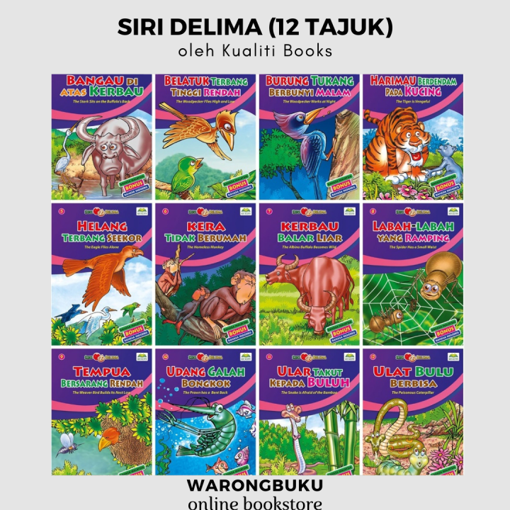 Kualiti Books - Siri Delima (12 Tajuk Dwibahasa BM-EN) | buku cerita ...