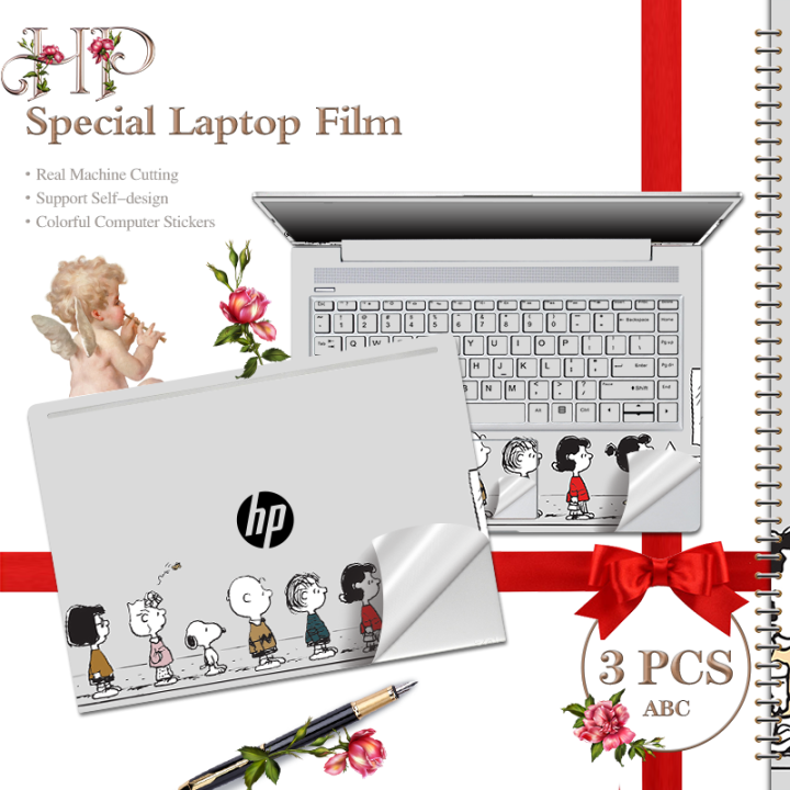 Precut Laptop Film Simple Cartoon Laptop Sticker for HP Laptop 14dy