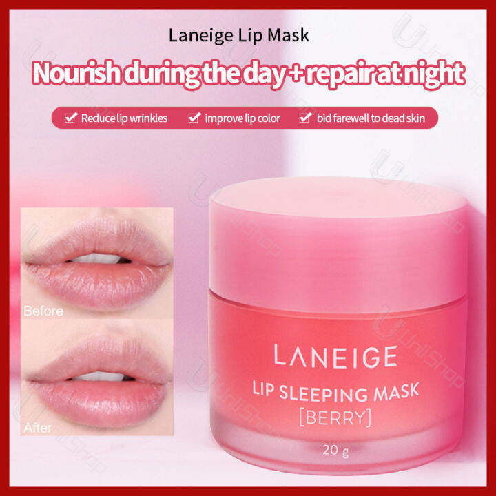 Laneige Lip Sleeping Mask Strawberry Jelly Sleep Lip Mask Remove dead skin Nourishing 20g【Ready
