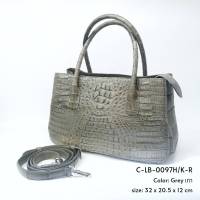 Prang Crocodile Leather Top Handle Bag Handbag กระเป๋าถือสตรี กระเป๋าผู้หญิง หนังจระเข้ C-LB-0097H/K-R