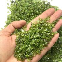 100g 2-4mm Natural Stone Perido Quartz Olivine Green Crystal Mineral Specimen Rock Chip Gravel Rough Raw Gemstone Decoration Cables