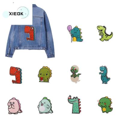 XIEGK DIY ซ่อม แจ็คเก็ตยีนส์ ตัดเย็บเรียบร้อย เหล็กบน ตกแต่งเสื้อผ้า ปักลาย ป้าย Appliques ผ้าเย็บผ้า แพทช์