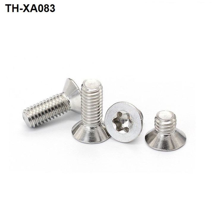 304-stainless-steel-plum-flat-head-screws-countersunk-flower-slot-machine-screw-gb2673-guard-against-theft