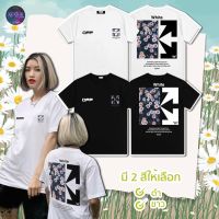 MiinShop เสื้อผู้ชาย เสื้อผ้าผู้ชายเท่ๆ เสื้อยืดสกรีนลายแนวสตรีท OFF FLOWER  Neverlose  เสื้อผู้ชาย/ผู้หญิง เสื้อผู้ชายสไตร์เกาหลี