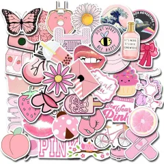 Waterproof Aesthetic Sticker - Pink Rose – Clap Clap