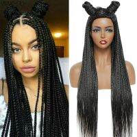 Wakego Box Braided Wigs for Black Women 26 Long Braids Wigs Fake Scalp Synthetic Heat Resistant Fiber Micro Braid Wig Daily Use [ Hot sell ] ea1voy