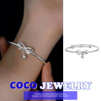 COCOJEWELRY Ins สไตล์หวานขนาดเล็กสดสร้อยข้อมือนักเรียนหญิงเกาหลีเงินโบว์ระฆังสร้อยข้อมือแนวโน้มแฟชั่นอุปกรณ์ออกแบบ