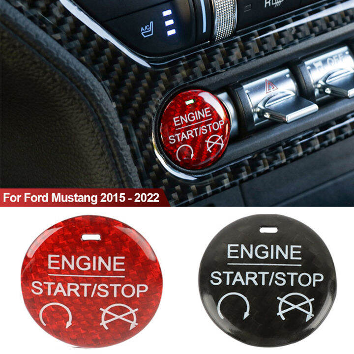 FG Carbon Fiber Car Engine Start Stop Button Sticker Cover For Ford