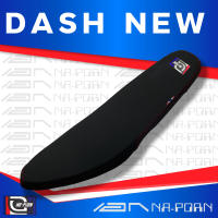 DASH NEW เบาะปาด เอกนาพร เบาะมอเตอร์ไซค์ ผลิตจากผ้าเรดเดอร์สีดำ หนังด้าน ด้ายแดง