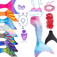 【CC】 Little Tail Costume Swimsuit Beach Clothing Children Ariel Set