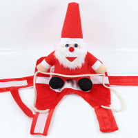 Dog Costume Pet Cat Clothes Christmas Funny Santa Claus Riding Equipment Dress Role Play Apparel Kitty Kitten Cosplay