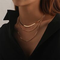 hotx【DT】 Fashion Multilevel Twist Snake Chain Set Necklace Female Gold Plated Color Jewelry