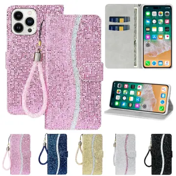 Square Soft Leather Flower Pattern Case For iPhone 13 Pro Max 11 12 PRO 15  PRO X XS XR 6S 7 14 Plus 8 Luxury Glitter Phone Cover