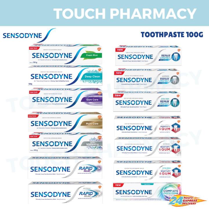 SENSODYNE Toothpaste 100G - Fresh Mint/Gum Care/Gentle Whitening/Deep ...