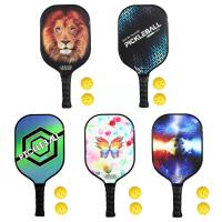 Wakdop Pickleball Paddle Racket ชุด Pickball Carbon ในร่ม Pe Honeycomb Outdoor Core ไฟเบอร์2ลูกองค์ประกอบ Sp Y4r1