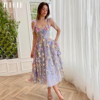 【HOT】✑❐ JEHETH Floral Prom Length Pastoral Flowers Back Evening Gown Luxury Graduación Robes Se Soirée